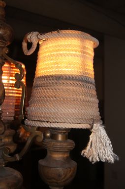 Custom Made Rustic Style Lamp Shade, Western Rope Lamp Shade