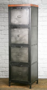 Custom Made Industrial Filing Cabinet, Modern Industrial File Drawer, Vintage Industrial Office File Cabinet,
