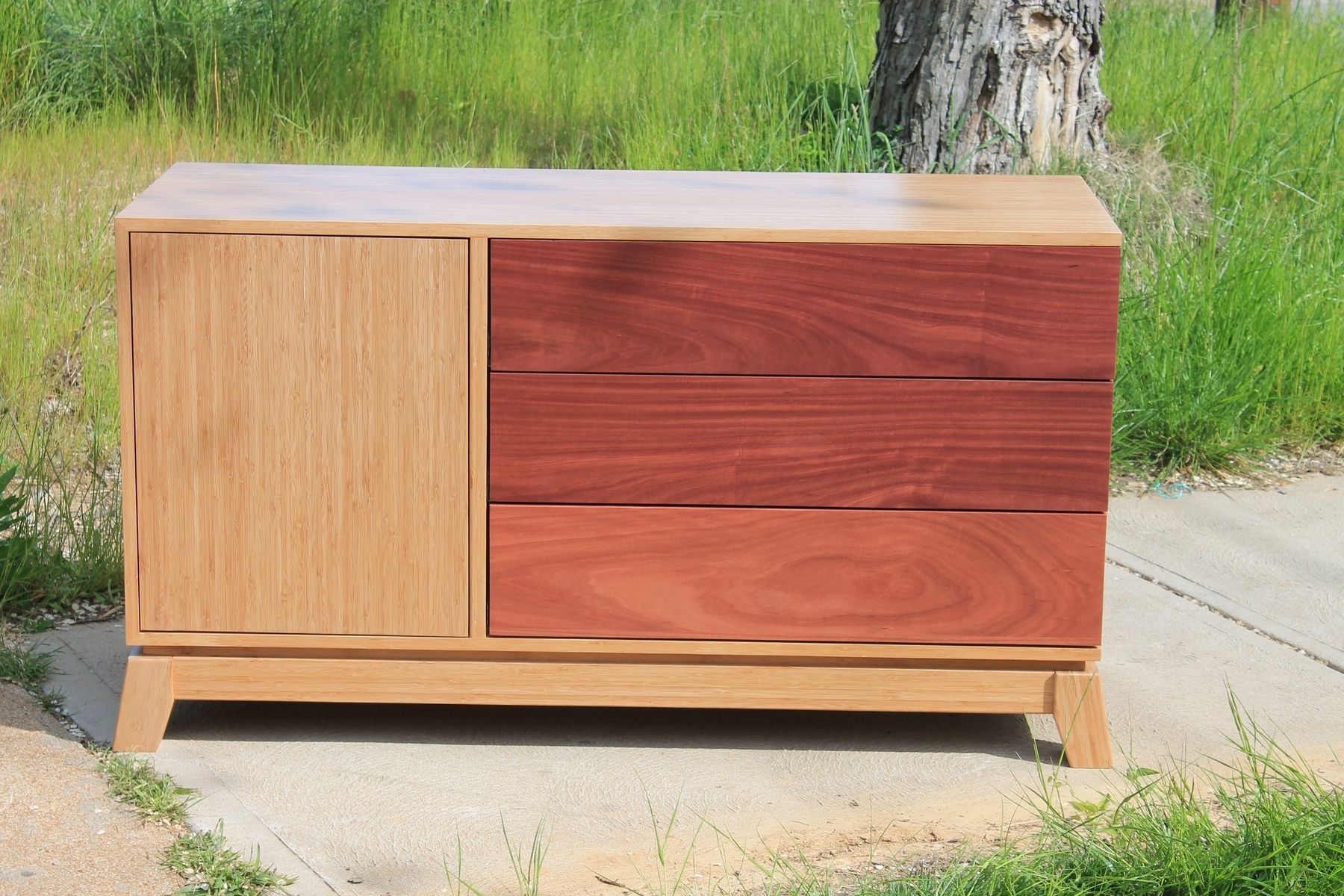 Custom Made Rosewood And Bamboo Dresser by Crafty Naturals