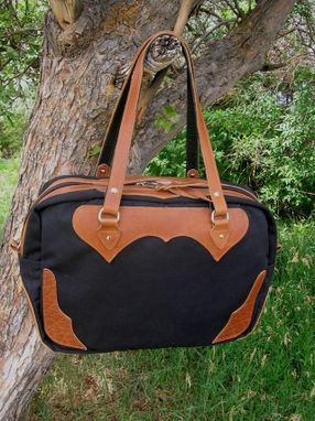 Custom Made Western Day Traveler Bag - Buffalo Leather
