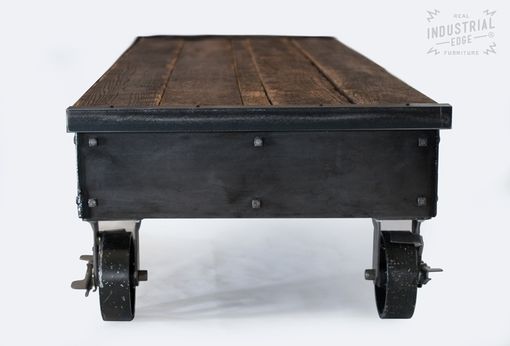 Custom Made Industrial Display Cart, Custom Steel Kiosk, Reclaimed Beam Table/Bar Stool,Rolling Cabinet