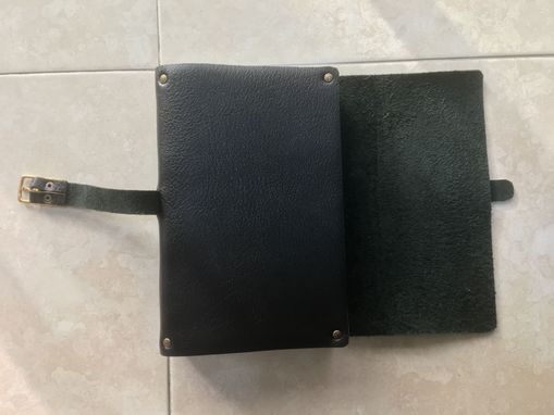 Custom Made A Simple Sturdy Leather Journal, Or Diary -- With Lined Pages, And Belt And Buckle Closure!