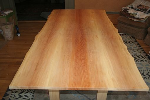 Custom Made Sycamore Dining Table With Live Edges