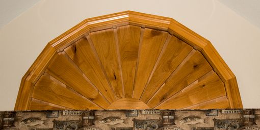 Custom Made Custom Alder Window Sunburst Pediment