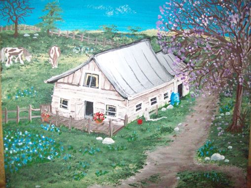 Custom Made Original Painting On Masonite Titled" Whata Barn