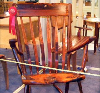 Custom Made Cocobolo Rocking Chair