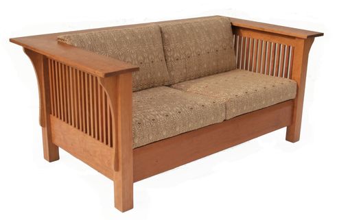 Custom Made Prairie Settle Cherry With Spindles