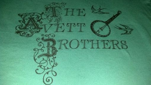 Custom Made The Avett Brothers Shirt, Small Or Large Green Screen Printed T Shirt, Ready To Ship