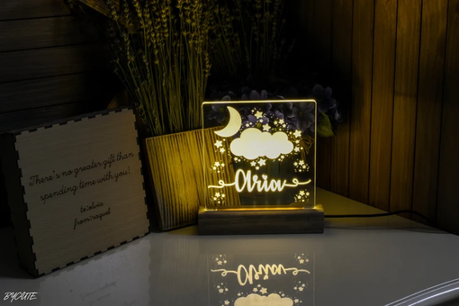 Custom Made Personalised Name Children's Night Light Sweet Dreams Cloud