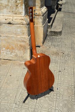 Custom Made Pinol Guitars And Ukuleles Om-000 Body Style Solid Honduran Mahogany (Free  Shipping)