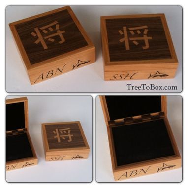 Custom Made Inlaid Images And Text For Custom Boxes