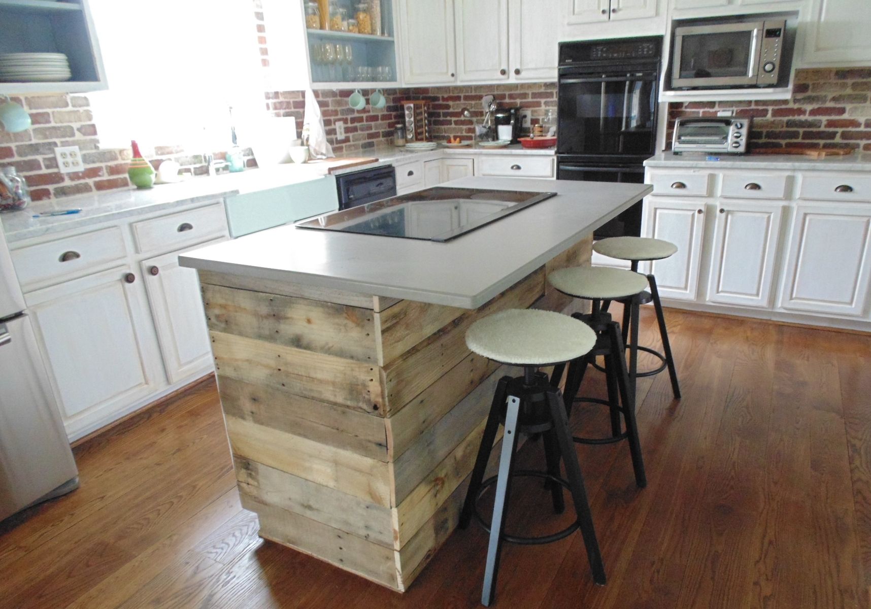 Uncategorized Kitchen Island Wall custom reclaimed wood interest wall or island covering by wonderland woodworks custommade com