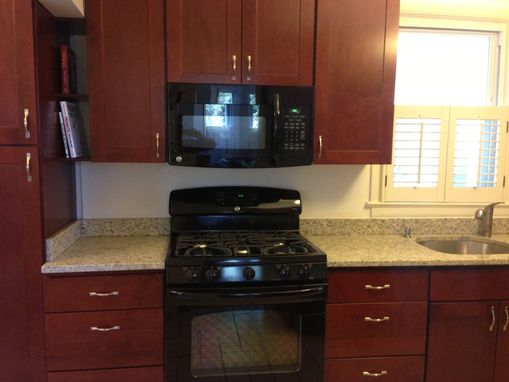Custom Made Cherry Kitchen Cabinets And Shelves