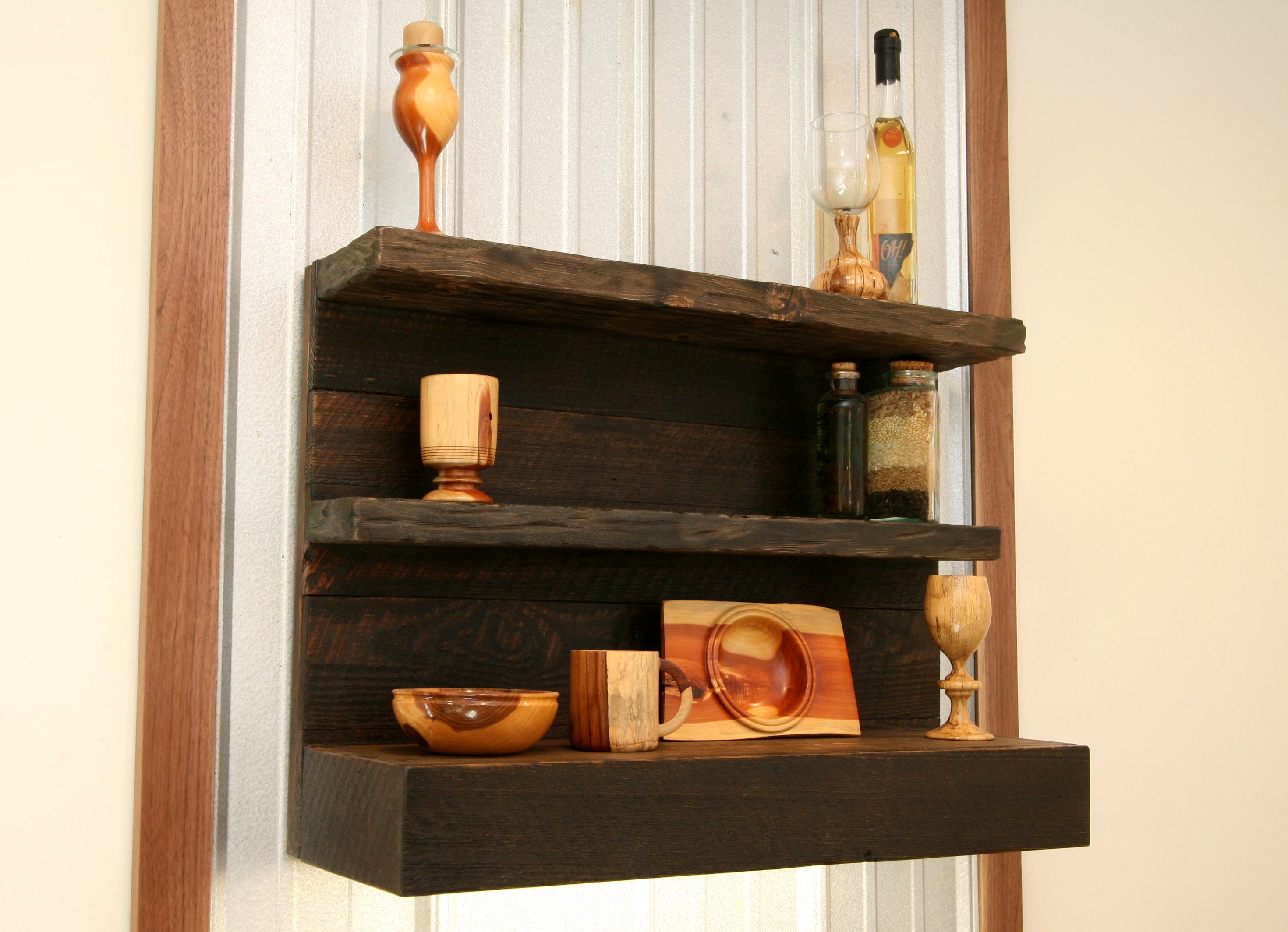 Buy Handmade Decorative Rustic Modern Wall Floating Shelf In Reclaimed