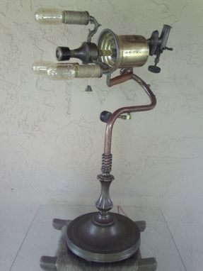 Custom Made Industrial/Steampunk Edison Light Vintage Torch Table Lamp