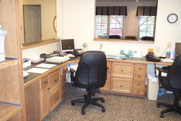 Custom Made Cherry Medical Office Cabinets By The Woodworking Shop
