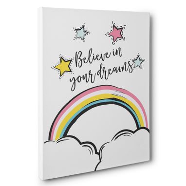 Custom Made Believe In Your Dreams Motivational Canvas Wall Art