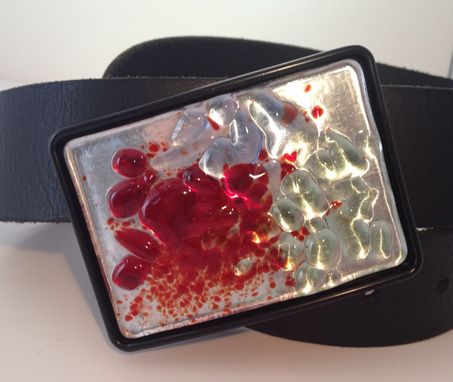 Custom Made Fused Glass Belt Buckle