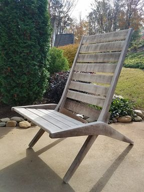Custom Made Modern Outdoor Teak Folding Lounge Chair
