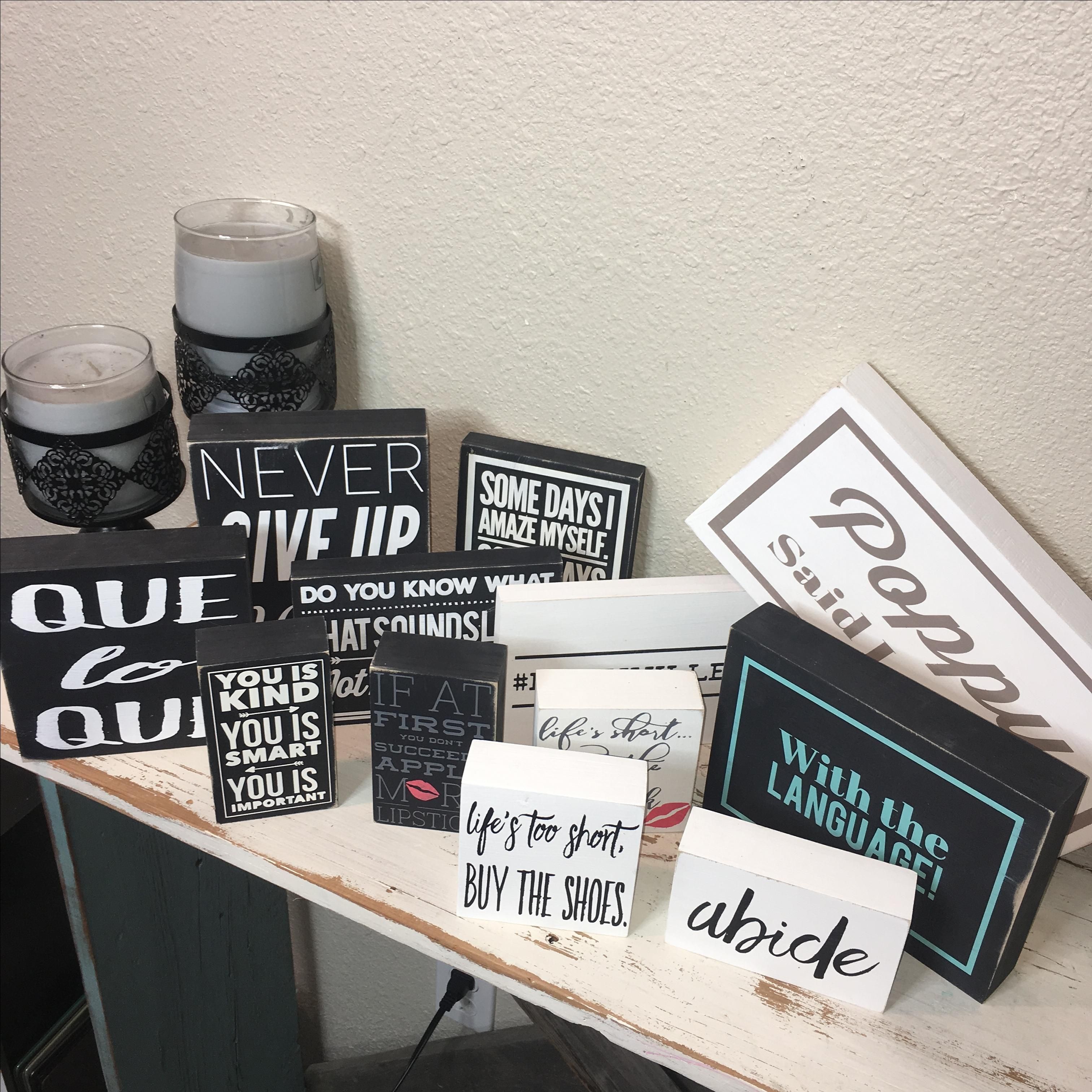 Hand Crafted Personalized Wood Quote Block You Choose The Quote