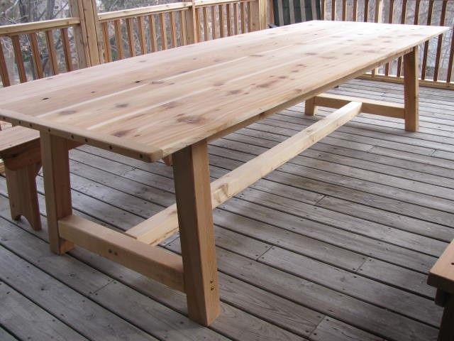 Handmade Large Outdoor Dining Table Cedar By