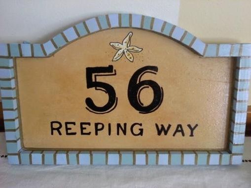 Custom Made Hand Painted House Number Sign