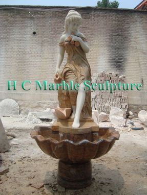 Custom Made French Maiden W/ Jug Statue Fountain