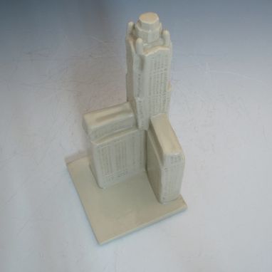 Custom Made Pottery Bookend - Leveque Tower