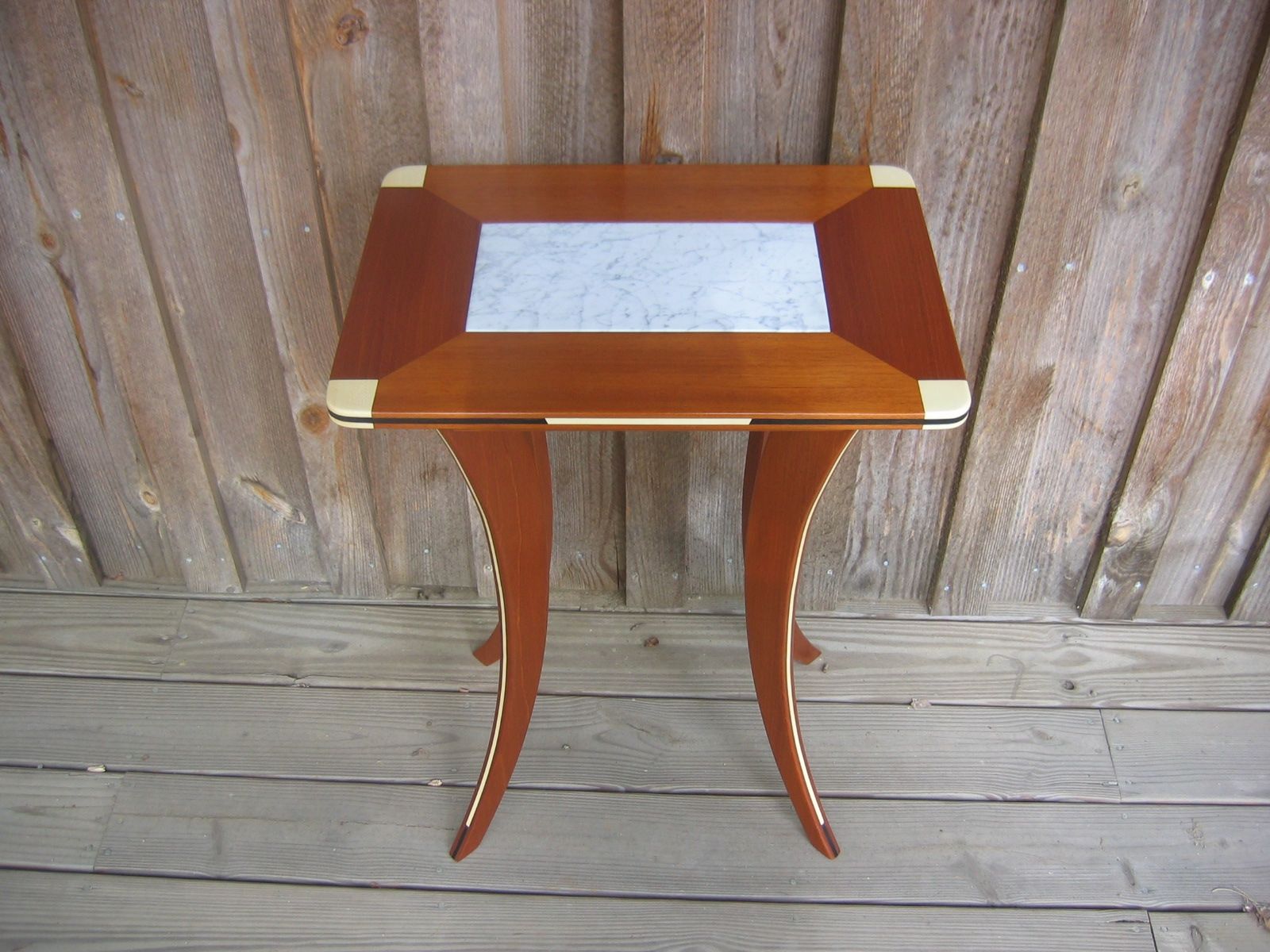 Custom Made Marble Top Accent Table by Woodworking Plus