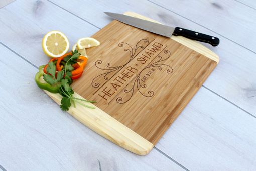 Custom Made Personalized Cutting Board, Engraved Cutting Board, Custom Wedding Gift – Cb-Bam-Heathershawn