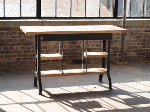 Custom Made Maple Modern / Industrial Kitchen Island Console Table