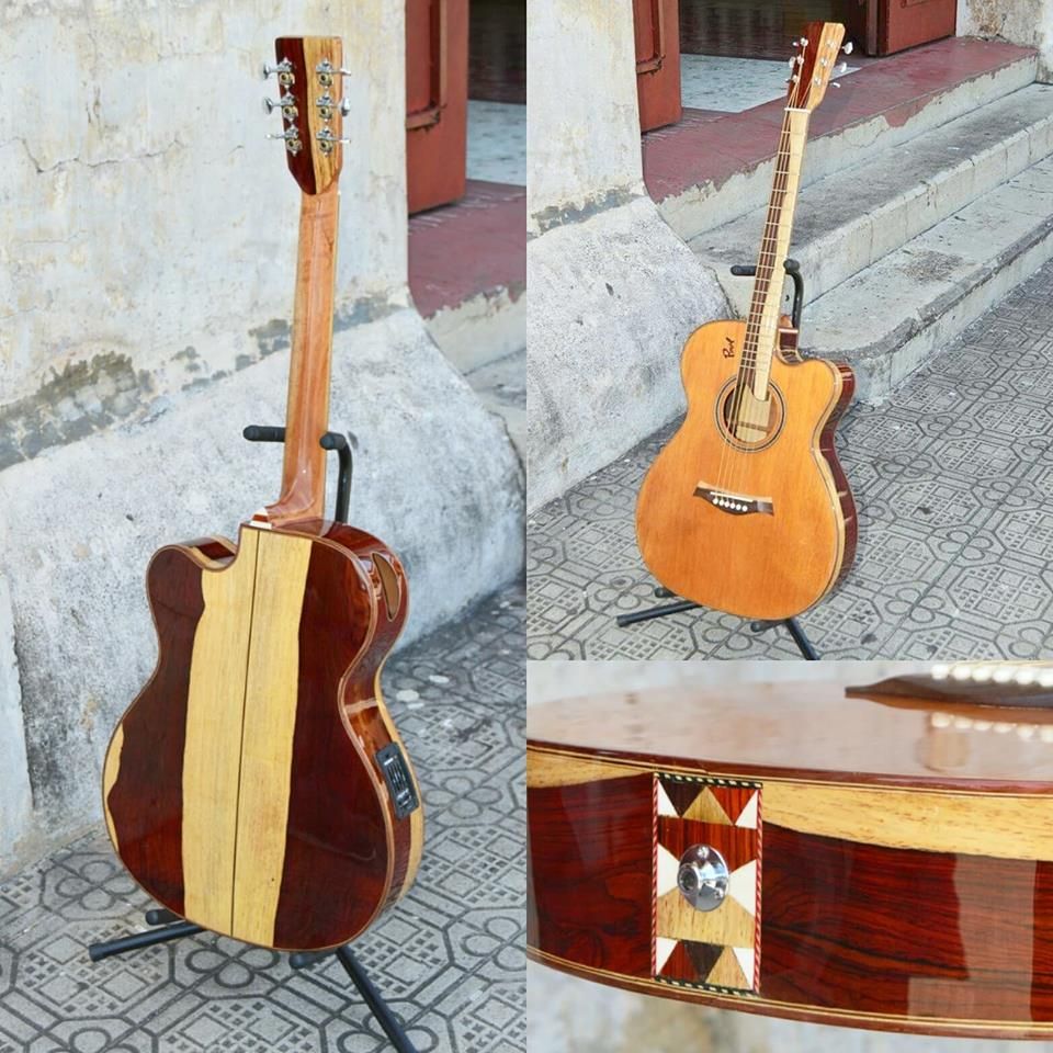 Buy Custom Pinol Guitars And Ukuleles Solid Cocobolo Rosewood Body Mahogany Top Free Shipping