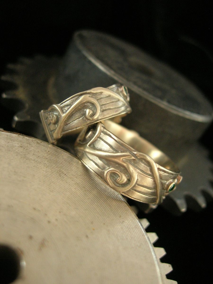 Hand Made Wedding Bands, Matching by Bmf Jewelry | CustomMade.com