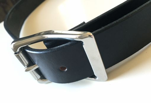 Custom Made Black Bridle Leather Belt