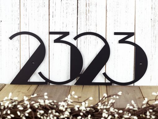 Custom Made Modern Numbers House - 6 Inch Metal House Numbers - 8 Inch House Numbers - Outside Sign Personalized