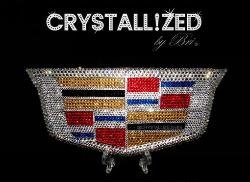 Custom Made Pink Cadillac Crystallized Car Emblem Bling Genuine European Crystals Bedazzled