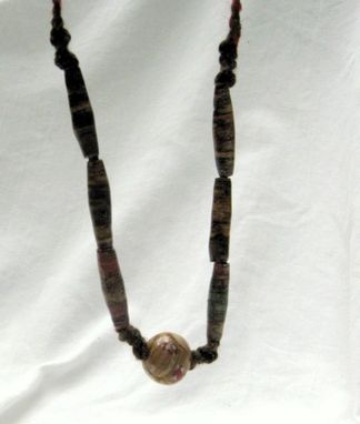 Custom Made Paper Bead Necklace