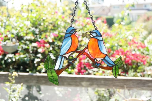 Custom Made Sun Catcher - Robins