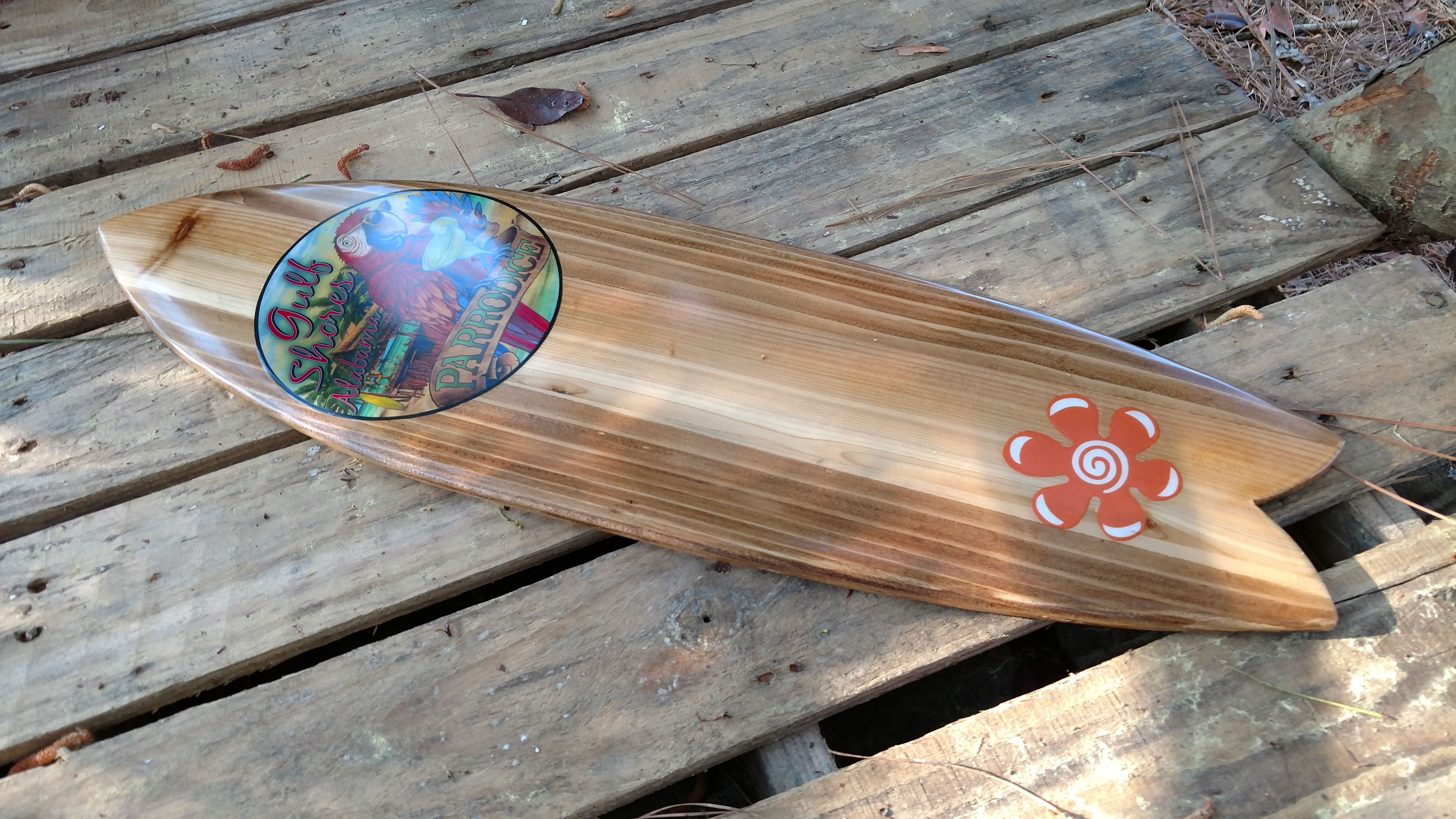 Handmade Custom Made Surfboard Wall Art by Blue Shed Mayhem