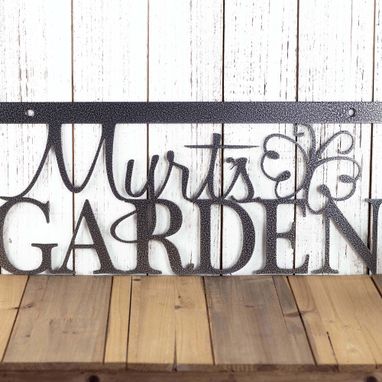 Custom Made Custom Garden Name Sign, Wall Decor, Garden Sign, Gift For Her, Wall Hanging, Metal Sign