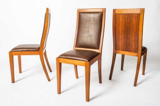 Custom Made Mahogany + Cocobolo Dining Chairs