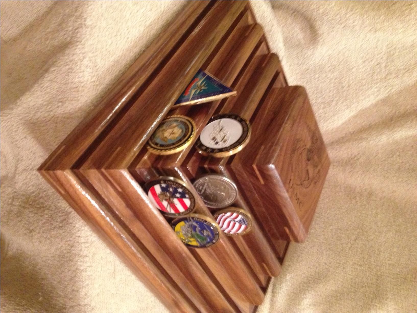 Buy Hand Crafted Challenge Coin Display W/Lazy Susan, made to order