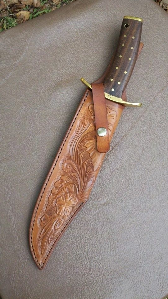Hand Crafted Custom Sheath For Large Custom Knife by Alamo Custom