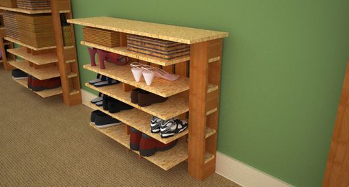 Custom Made Entryway Shoe Shelf With 7 Shelves