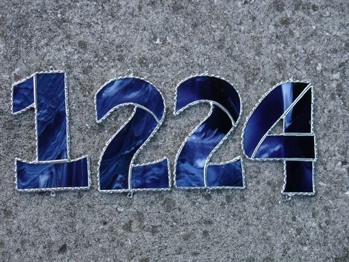 Custom Made Stained Glass House Numbers