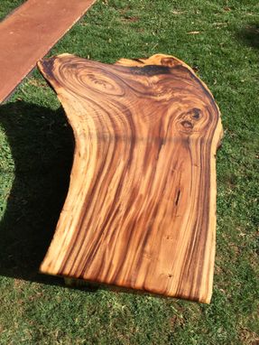 Custom Made Monkey Pod Live Edge Bench (Salvaged)