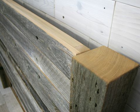 Custom Made Barn Wood Horizon Headboard With Posts