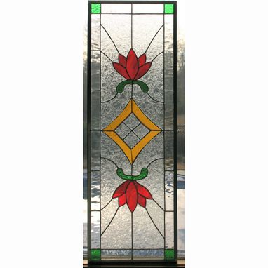 Custom Made Traditional Stained Glass Cabinet Insert