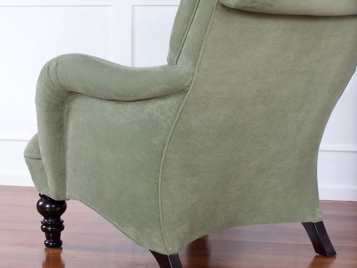 Custom Made Custom Club Lounge Chair & Ottoman