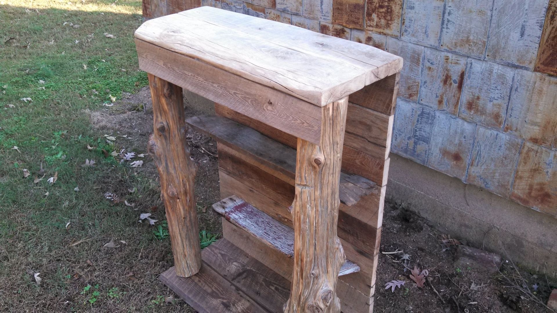 Handmade Timber Frame Bookcase by Full Circle Designs NC